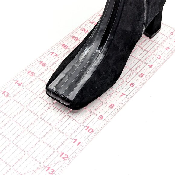 Jeffrey Campbell Women Katlyn Black Suede Leather Retro Vintage 90s Boots size 7 - Picture 7 of 12